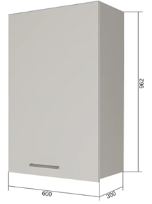 Навесной шкаф ВС9 60, Серый/Антрацит в Симферополе