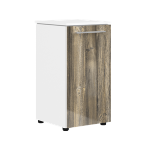 Низкий шкаф колонна MORRIS Дуб Базель/белый MLC 42.1 (429х423х821) в Симферополе