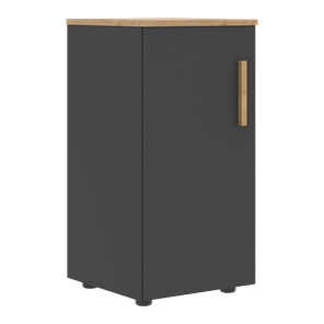Шкаф колонна низкий с глухой левой дверью FORTA Графит-Дуб Гамильтон  FLC 40.1 (L) (399х404х801) в Симферополе
