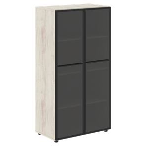 Шкаф средний со стеклянными  дверцами LOFTIS Сосна Эдмонт LMC 80.2 (800х430х1517) в Симферополе