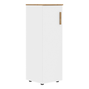 Средний шкаф колонна с глухой дверью левой FORTA Белый-Дуб Гамильтон  FMC 40.1 (L) (399х404х801) в Симферополе - предосмотр