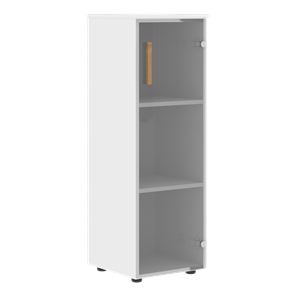 Средний шкаф колонна со стеклянной правой дверью FORTA Белый FMC 40.2 (R) (399х404х801) в Симферополе
