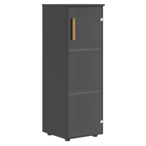 Средний шкаф колонна со стеклянной правой дверью FORTA Черный ГрафитFMC 40.2 (R) (399х404х801) в Симферополе