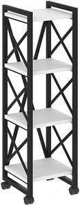 Стеллаж подкатной Loft VR.L-MST.K-4.4, Белый/Черный металл в Симферополе