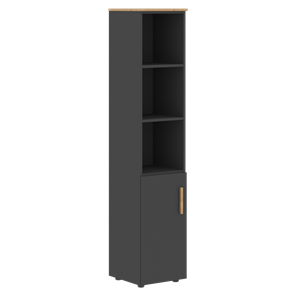 Высокий шкаф с глухой малой дверью  левой FORTA Графит-Дуб Гамильтон  FHC 40.5 (L) (399х404х1965) в Симферополе