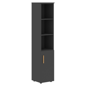 Высокий шкаф колонна с глухой малой дверью правой FORTA Черный Графит  FHC 40.5 (R) (399х404х1965) в Симферополе