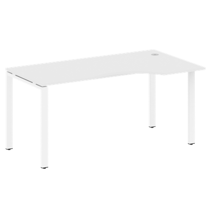 Стол криволинейный БП.СА-1, правый (Белый/Белый) в Симферополе - изображение