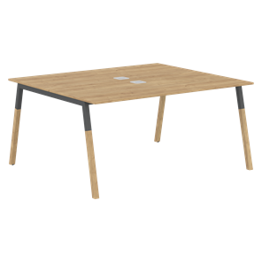 Переговорный стол FORTA Дуб Гамильтон-Черный графит-Бук FWST 1513 (1580x1346x733) в Симферополе
