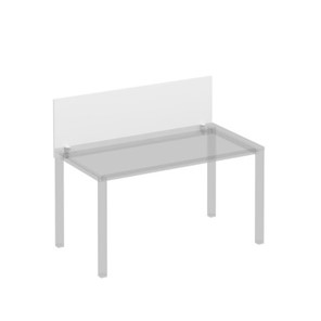 Экран для стола 140 на белом металлокаркасе Комфорт КФ, белый премиум (140x45x1.8) К.Б 842 в Симферополе