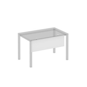 Экран стола защитный (ДСП) с кронштейнами для стола 120 на белом металлокаркасе Комфорт КФ, белый премиум (120x3.2x1.8) К.Б1 812 в Симферополе