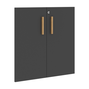 Низкие двери для шкафов с замком FORTA Черный ГрафитFLD 40-2(Z) (794х18х766) в Симферополе