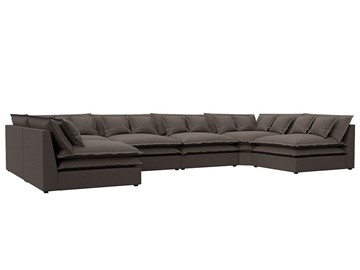 П-образный диван Лига-040, Амур коричневый (рогожка) в Симферополе