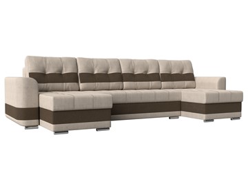 П-образный диван Честер, Бежевый/коричневый (рогожка) в Симферополе