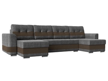 П-образный диван Честер, Серый/коричневый (рогожка) в Симферополе