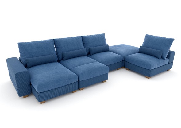 П-образный диван V-10-M П (П1+Д4+Д2+УС+ПС), Memory foam в Симферополе - изображение