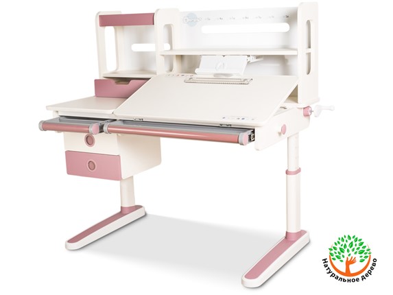 Детский стол-трансформер Mealux Oxford Max, Белый/Розовый в Симферополе - изображение