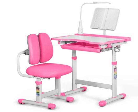 Парта растущая + кресло растущее Mealux EVO BD-23 Pink в Симферополе - изображение