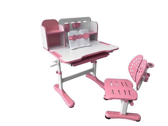 Растущая парта и стул Vivo Pink FUNDESK в Симферополе - изображение