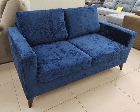 Прямой диван Рим МД Краш 15 темно синий в Симферополе - изображение